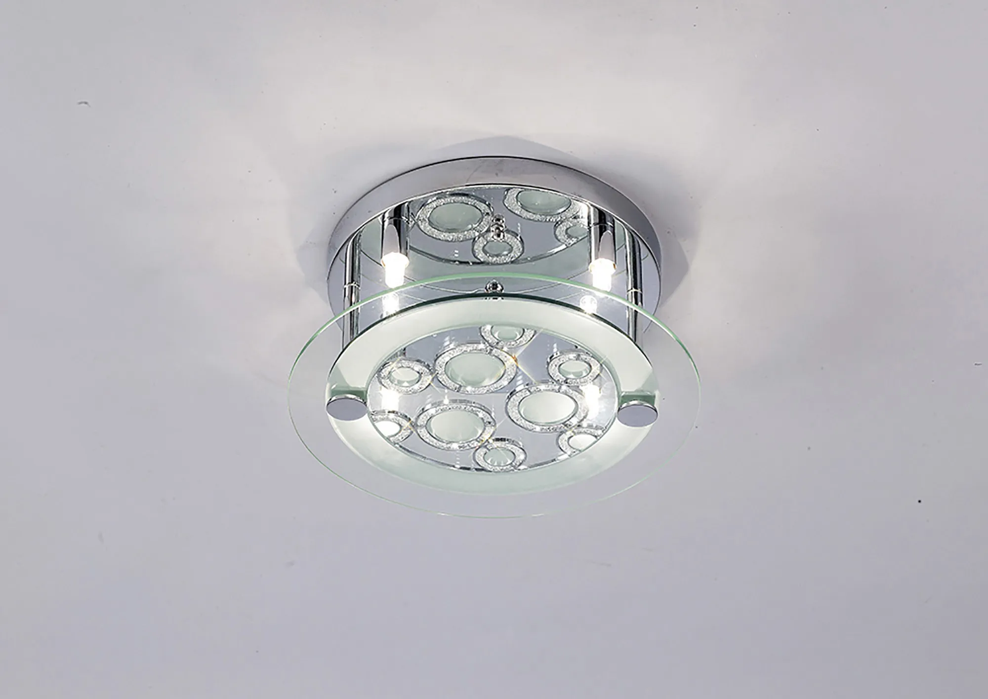 Destello Crystal Ceiling Lights Diyas Flush Crystal Fittings